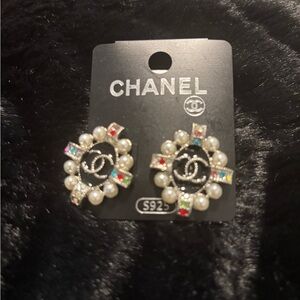 Chanel Pearl and Crystal Earrings